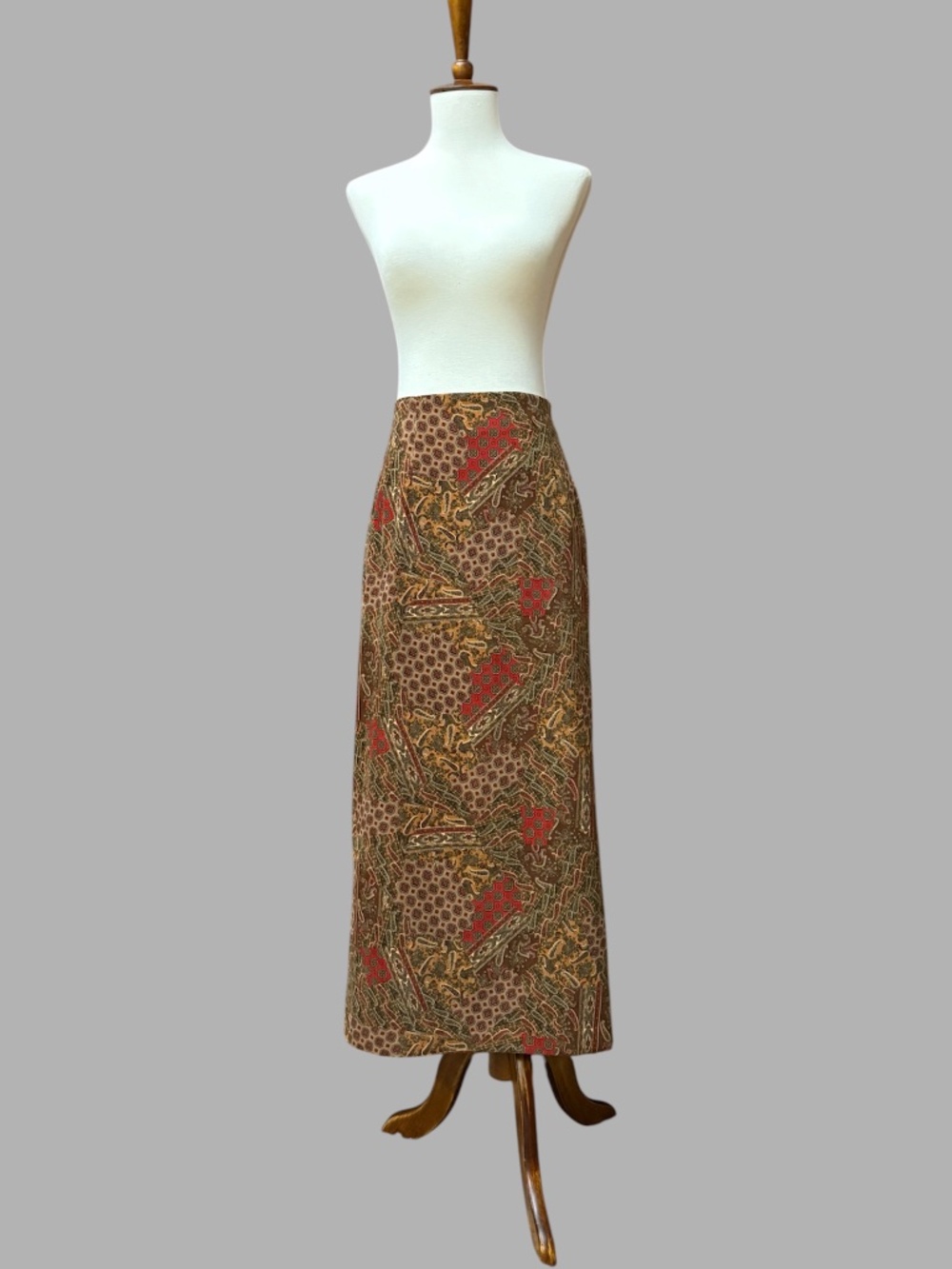 Briggs New York Skirt Size 10 Paisley Geometric Print Maxi Skirt